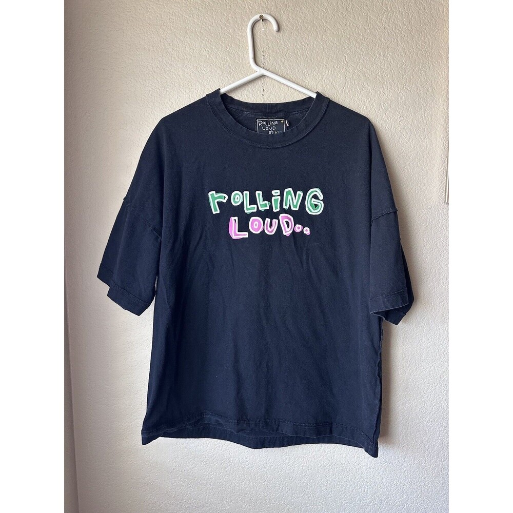 Rolling Loud Men’s Large T-Shirt b2Ss 2049 Art Music Festival Miami 2022 Black